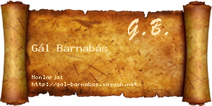 Gál Barnabás névjegykártya