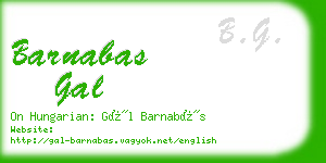 barnabas gal business card